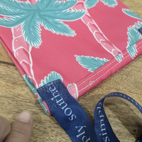 NWOT!! Simply Southern Pink and Teal Palm Print Pouch - Picture 4 of 14